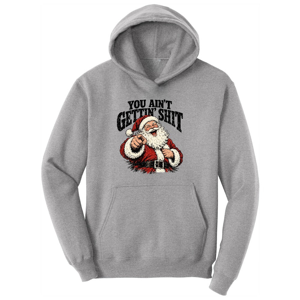 Retro Funny Christmas Santa Claus Sublimation Hoodie - Athletic Heather