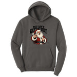 Retro Funny Christmas Santa Claus Sublimation Hoodie - Charcoal