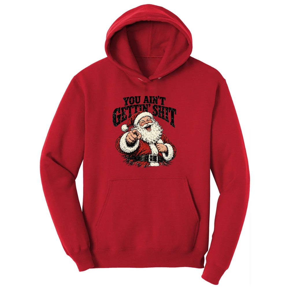 Retro Funny Christmas Santa Claus Sublimation Hoodie - Red