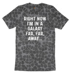 Right Now I'm in a Galaxy Far Far Away Ladies Short Sleeve Tee - Black Leopard