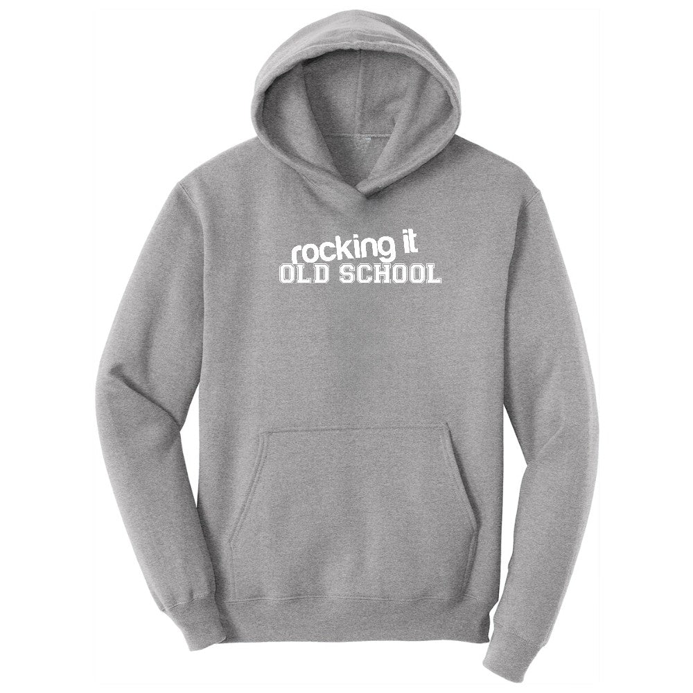 Rocking It Old School - Mens & Ladies T-Shirt Hoodie - Athletic Heather