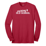Rocking It Old School - Mens & Ladies T-Shirt Long Sleeve Tee - Red