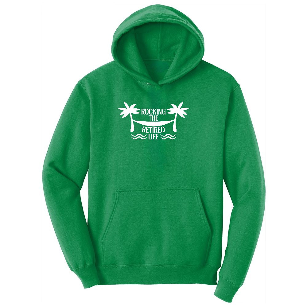 Rocking the Retired Life Ladies Hoodie - Kelly Green
