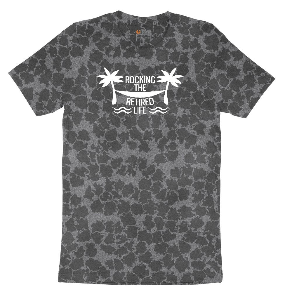 Rocking the Retired Life Ladies Short Sleeve Tee - Black Leopard