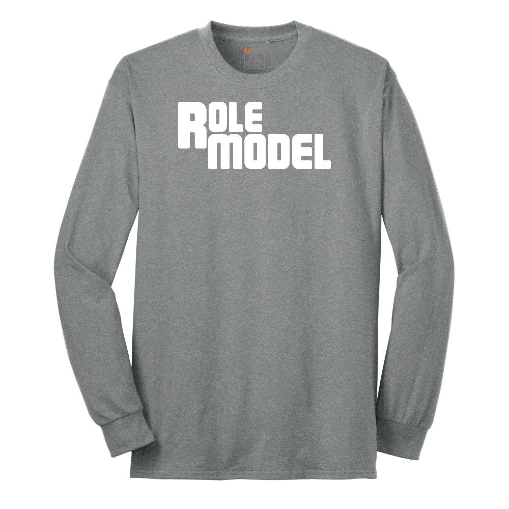 Role Model - Mens & Ladies T-Shirt Long Sleeve Tee - Athletic Grey