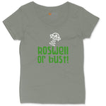 Roswell or Bust Ladies Curvy Tee - Bamboo Blackout