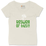 Roswell or Bust Ladies Curvy Tee - Natural Heather