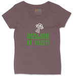 Roswell or Bust Ladies Curvy Tee - Sangria Blackout