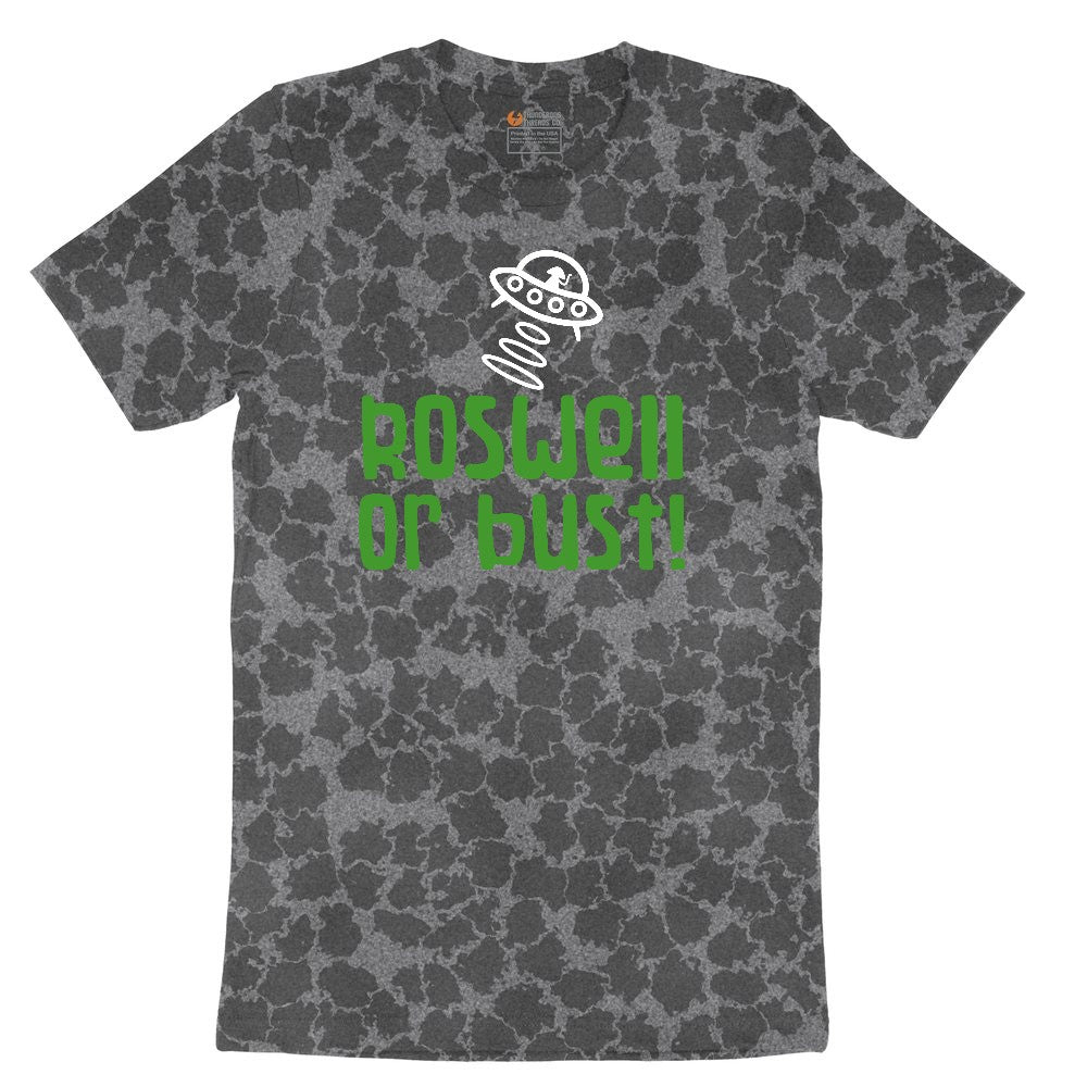 Roswell or Bust Ladies Short Sleeve Tee - Black Leopard