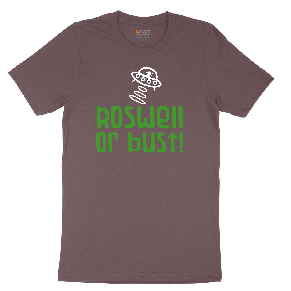Roswell or Bust Ladies Short Sleeve Tee - Sangria Blackout