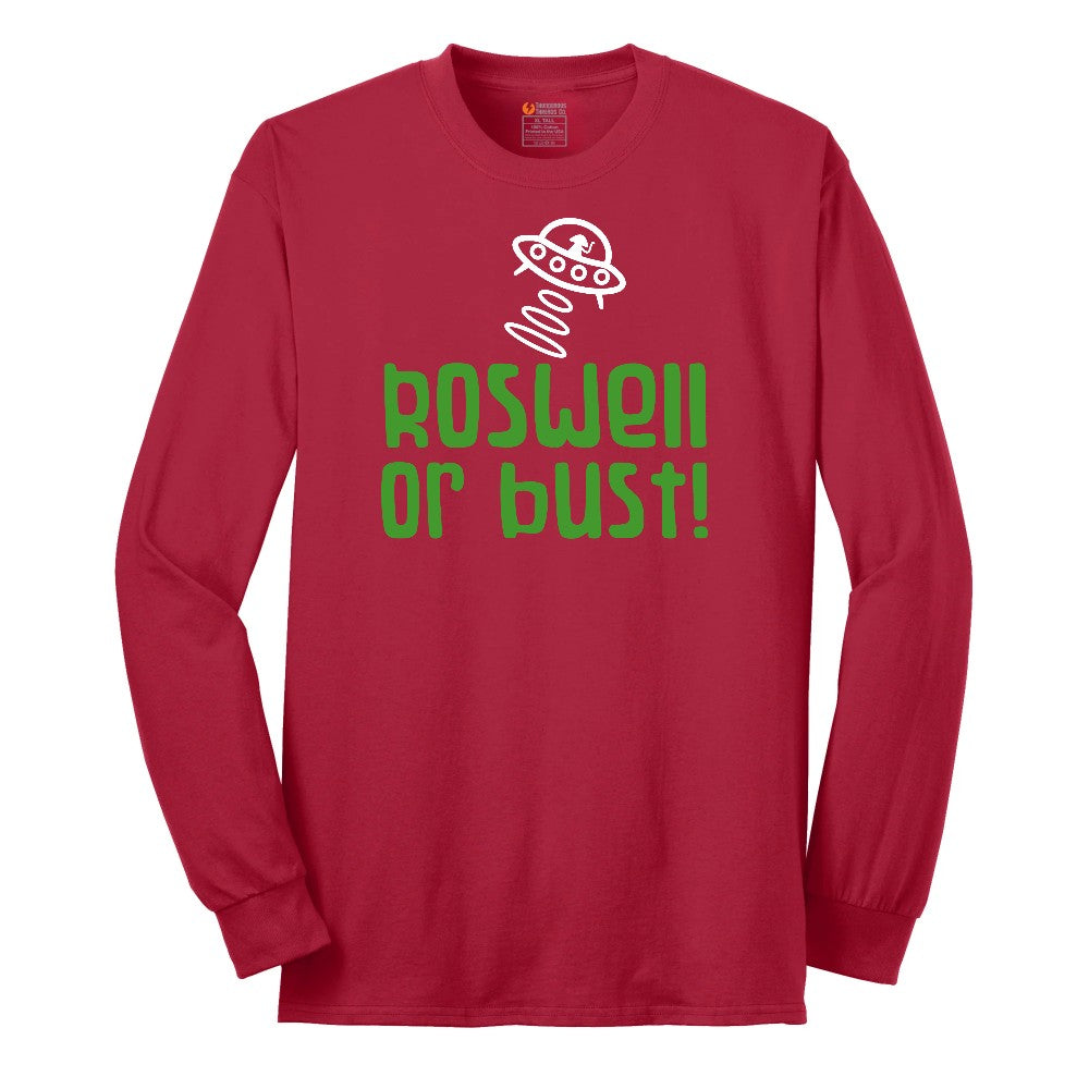 Roswell or Bust Long Sleeve Tee - Red