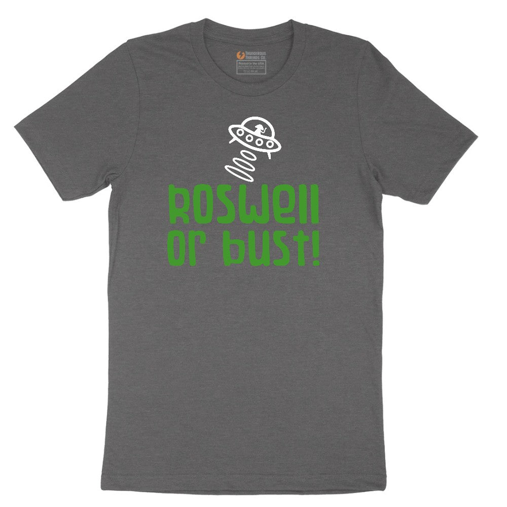 Roswell or Bust Short Sleeve Tee - Dark Heather Grey