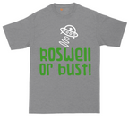 Roswell or Bust tall t-shirt for men in Athletic Heather