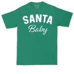 Santa Baby tall t-shirt for men in Kelly Green