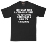 Santa Saw tall t-shirt for men in Jet Black