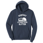 Sawdust is Handyman Glitter Hoodie - Navy