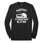 Sawdust is Handyman Glitter Long Sleeve Tee - Jet Black