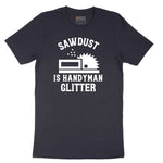 Sawdust is Handyman Glitter Short Sleeve Tee - Deep Navy