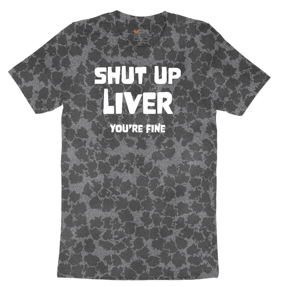 Shut Up Liver Your Fine Ladies Short Sleeve Tee - Black Leopard