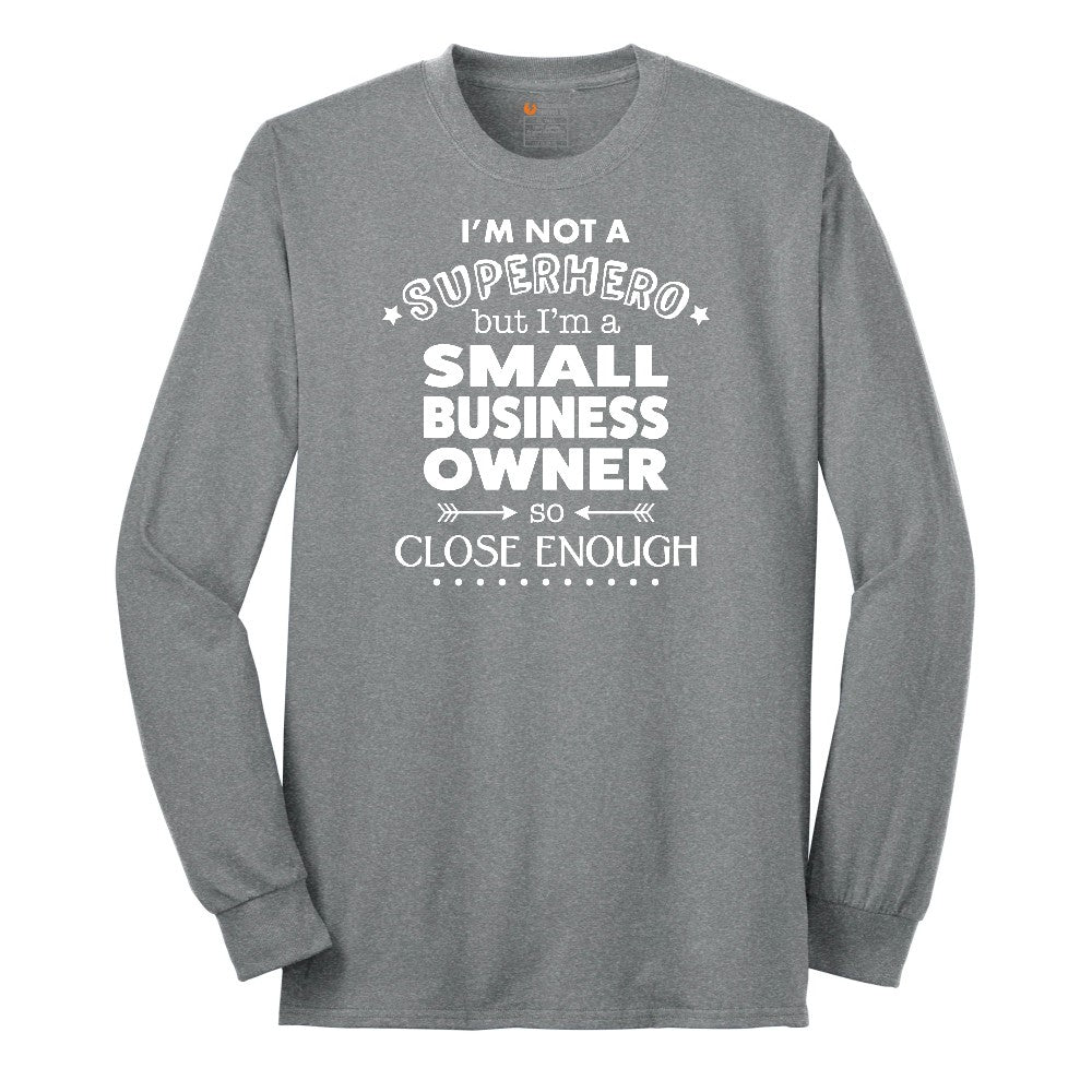 Small Business Owner Long Sleeve Tee - Athletic Grey