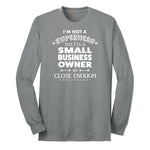 Small Business Owner Long Sleeve Tee - Athletic Grey