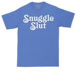 Snuggle Slut tall t-shirt for men in Heather Royal