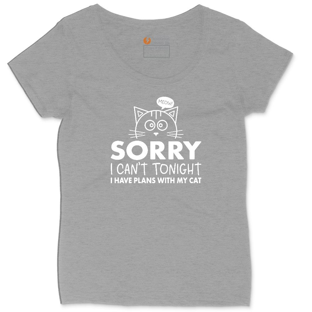 Sorry I Can't I Have Plans with My Cat Ladies Curvy Tee - Granite Heather