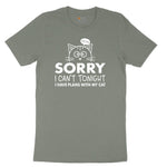 Sorry I Can't I Have Plans with My Cat Ladies Short Sleeve Tee - Bamboo Blackout