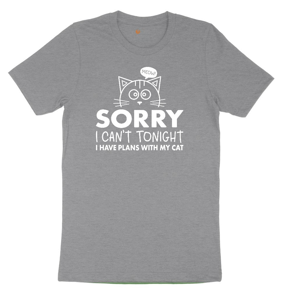 Sorry I Can't I Have Plans with My Cat Toddler Short Sleeve Tee - Athletic Heather