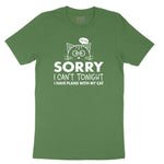Sorry I Can't I Have Plans with My Cat Toddler Short Sleeve Tee - Athletic Kelly