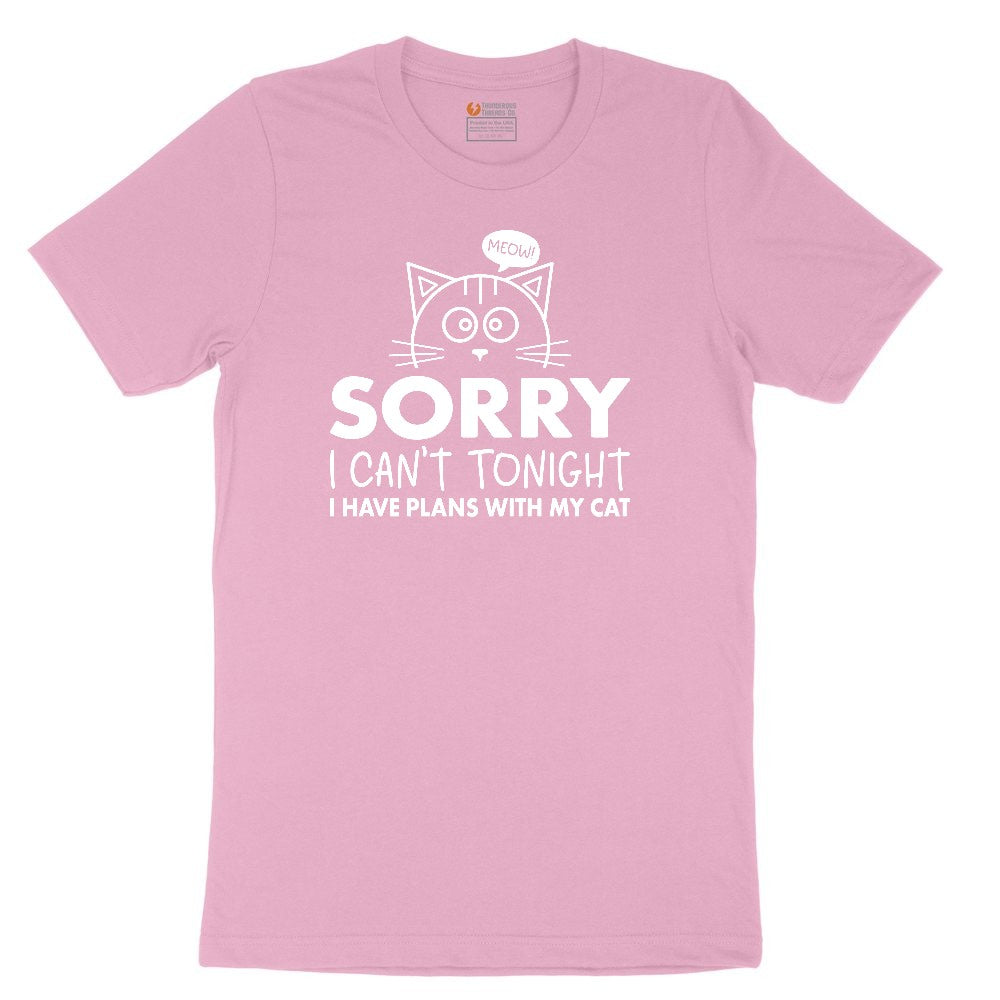 Sorry I Can't I Have Plans with My Cat Toddler Short Sleeve Tee - Candy Pink