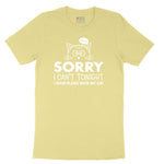 Sorry I Can't I Have Plans with My Cat Toddler Short Sleeve Tee - Yellow