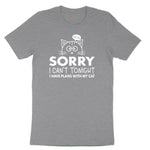 Sorry I Can't I Have Plans with My Cat Youth Short Sleeve Tee - Athletic Heather