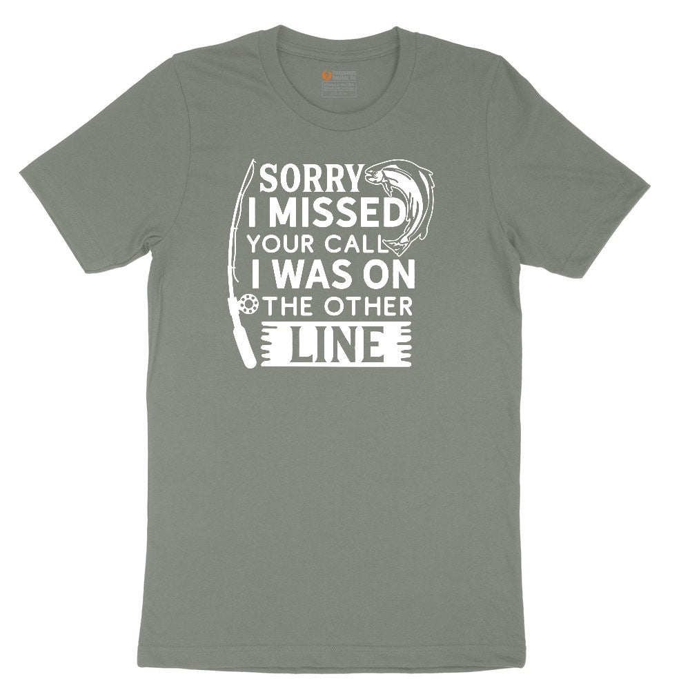 Sorry I Missed Your Call I Was on the Other Line Ladies Short Sleeve Tee - Bamboo Blackout