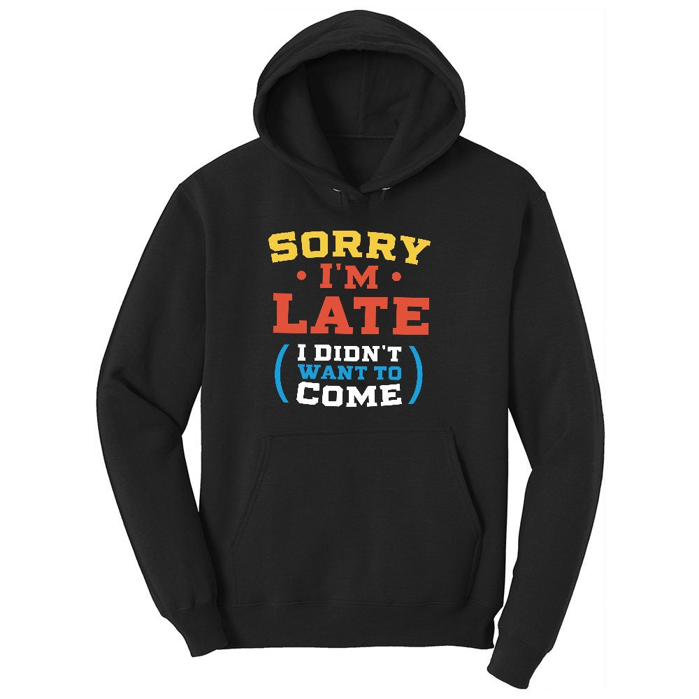 Sorry I'm Late I Didn't Want to Come Version 2 Youth Hoodie - Jet Black