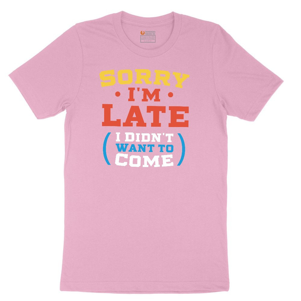 Sorry I'm Late I Didn't Want to Come Version 2 Youth Short Sleeve Tee - Candy Pink