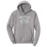 Sorry I'm Late My Cat was Sitting on Me - Mens & Ladies T-Shirt Hoodie - Athletic Heather