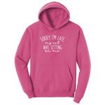 Sorry I'm Late My Cat was Sitting on Me Youth Hoodie - Sangria