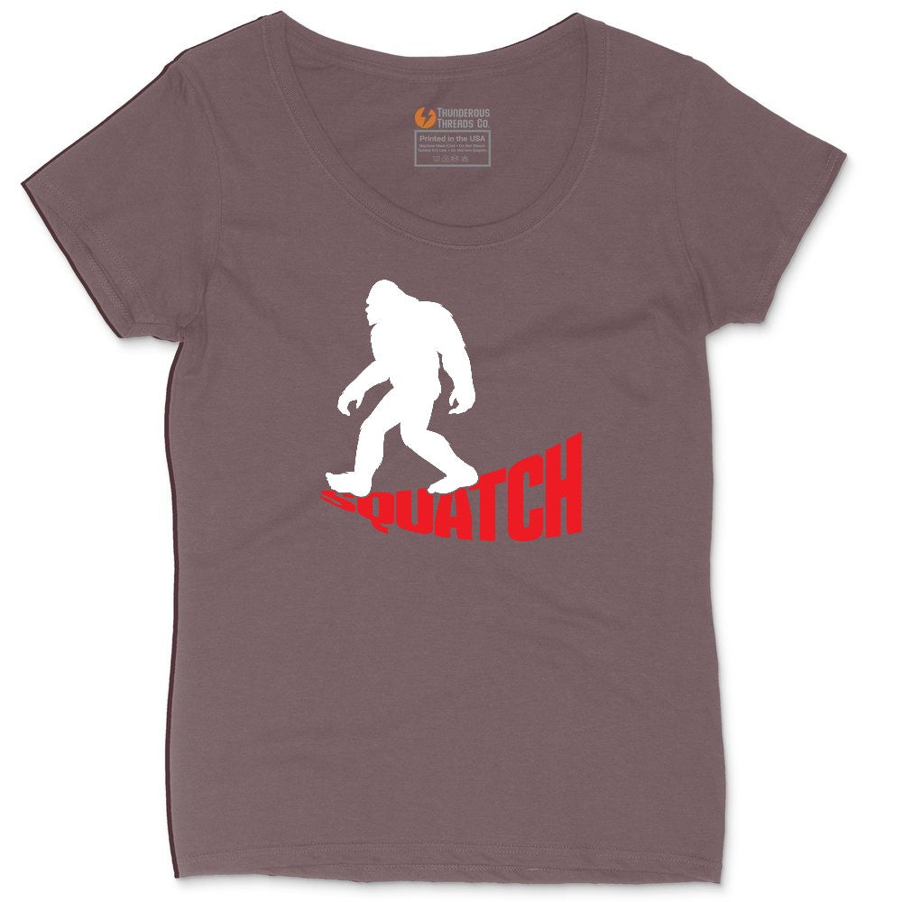Squatch Ladies Curvy Tee - Sangria Blackout