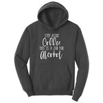 Step Aside Coffee this is a Job for Alcohol Ladies Hoodie - Dark Heather Grey