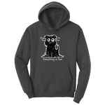 Stressed Dog Design Ladies Hoodie - Dark Heather Grey