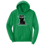 Stressed Dog Design Ladies Hoodie - Kelly Green