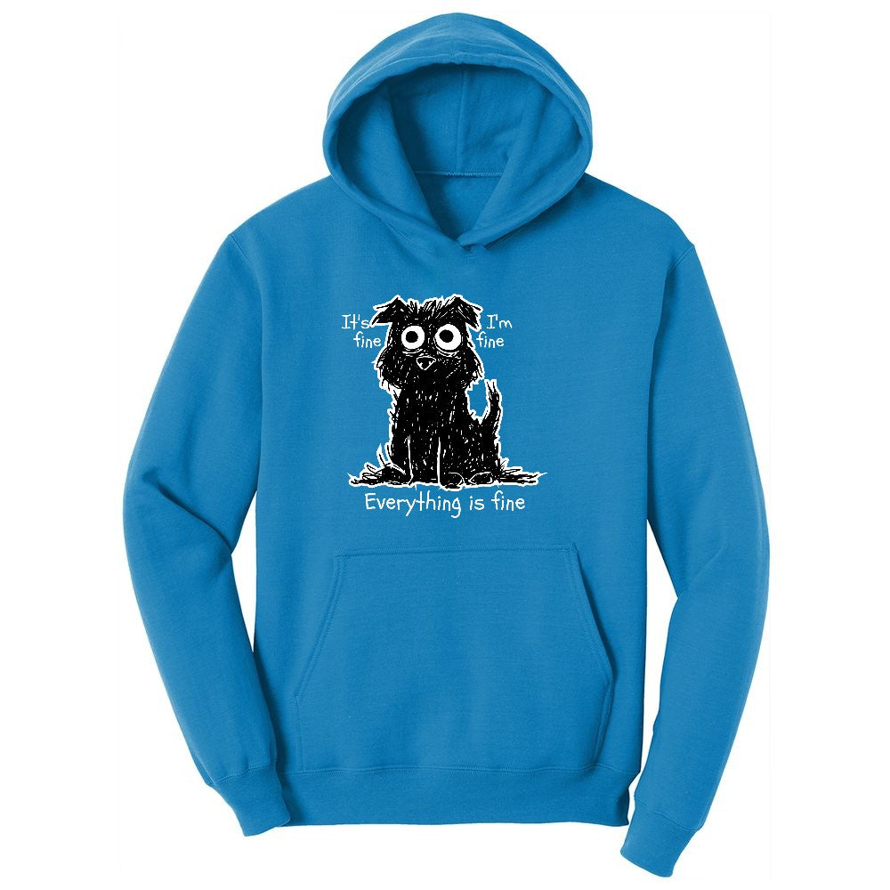 Stressed Dog Design Ladies Hoodie - Sapphire
