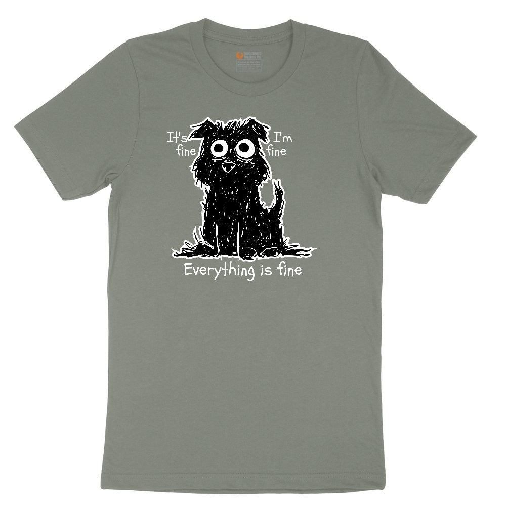 Stressed Dog Design Ladies Short Sleeve Tee - Bamboo Blackout