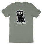 Stressed Dog Design Ladies Short Sleeve Tee - Bamboo Blackout