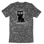 Stressed Dog Design Ladies Short Sleeve Tee - Black Leopard