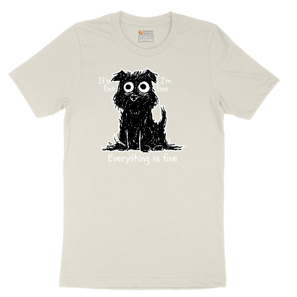 Stressed Dog Design Ladies Short Sleeve Tee - Natural Heather