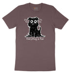 Stressed Dog Design Ladies Short Sleeve Tee - Sangria Blackout
