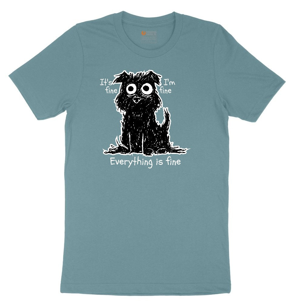 Stressed Dog Design Ladies Short Sleeve Tee - Surf Blackout