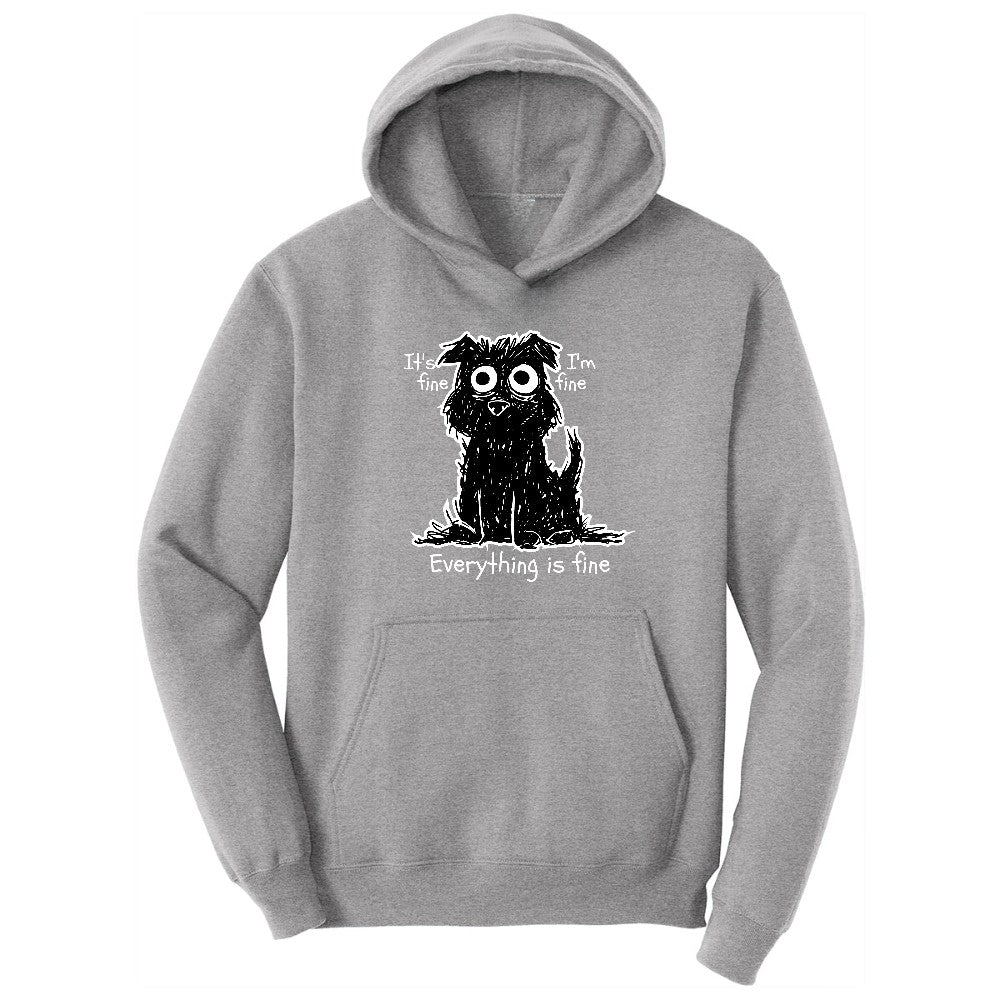 Stressed Dog Design Hoodie - Athletic Heather
